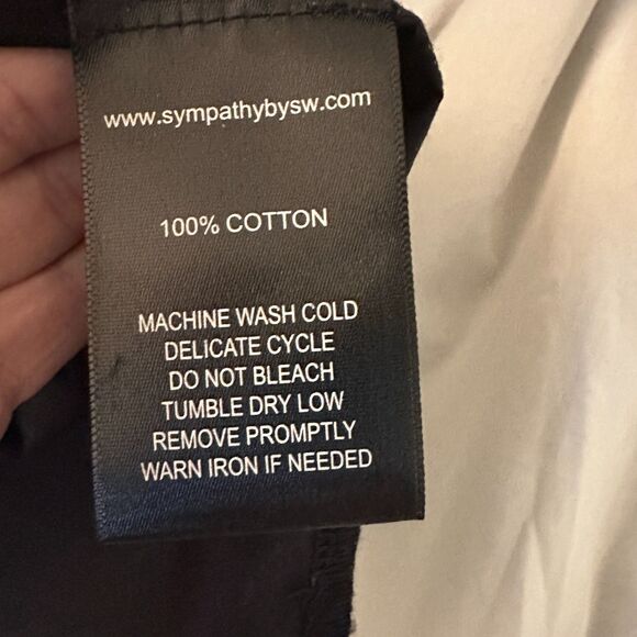 Simply Mila USA Black + White Block Button Up Cotton Shirt Dolman Sleeves M - Picture 8 of 8